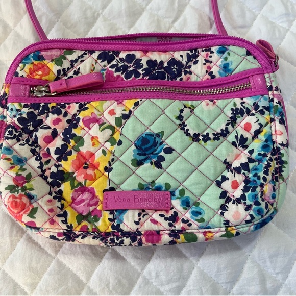 Vera Bradley Iconic Rfid Little Crossbody Wildflower - Picture 5 of 11